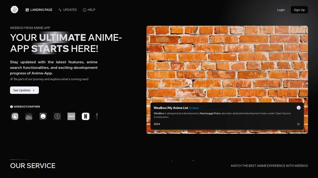 My Anime Landing Page